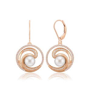 Pearl Wave Deluxe Earrings 19mm