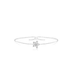 Marquise Sapphire Plumeria Bracelet 12mm