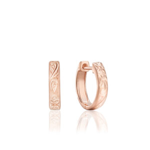 Hawaiian Scroll Huggie Earrings