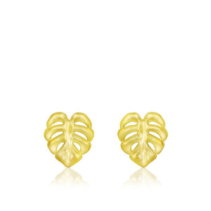 Monstera Stud Earrings