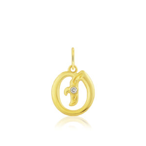 Diamond Initial "O" Pendant