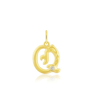 Diamond Initial "Q" Pendant