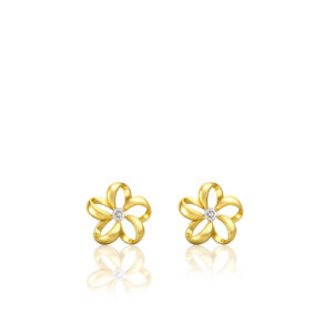 Diamond Floating Plumeria 10mm