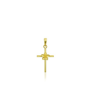 Plumeria Cross Pendant