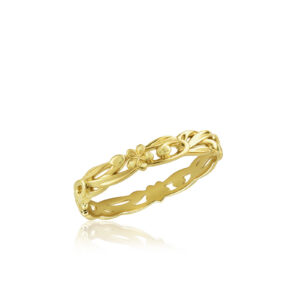 Plumeria Scroll Ring