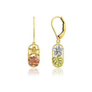 Island Flowers Leverback Earrings